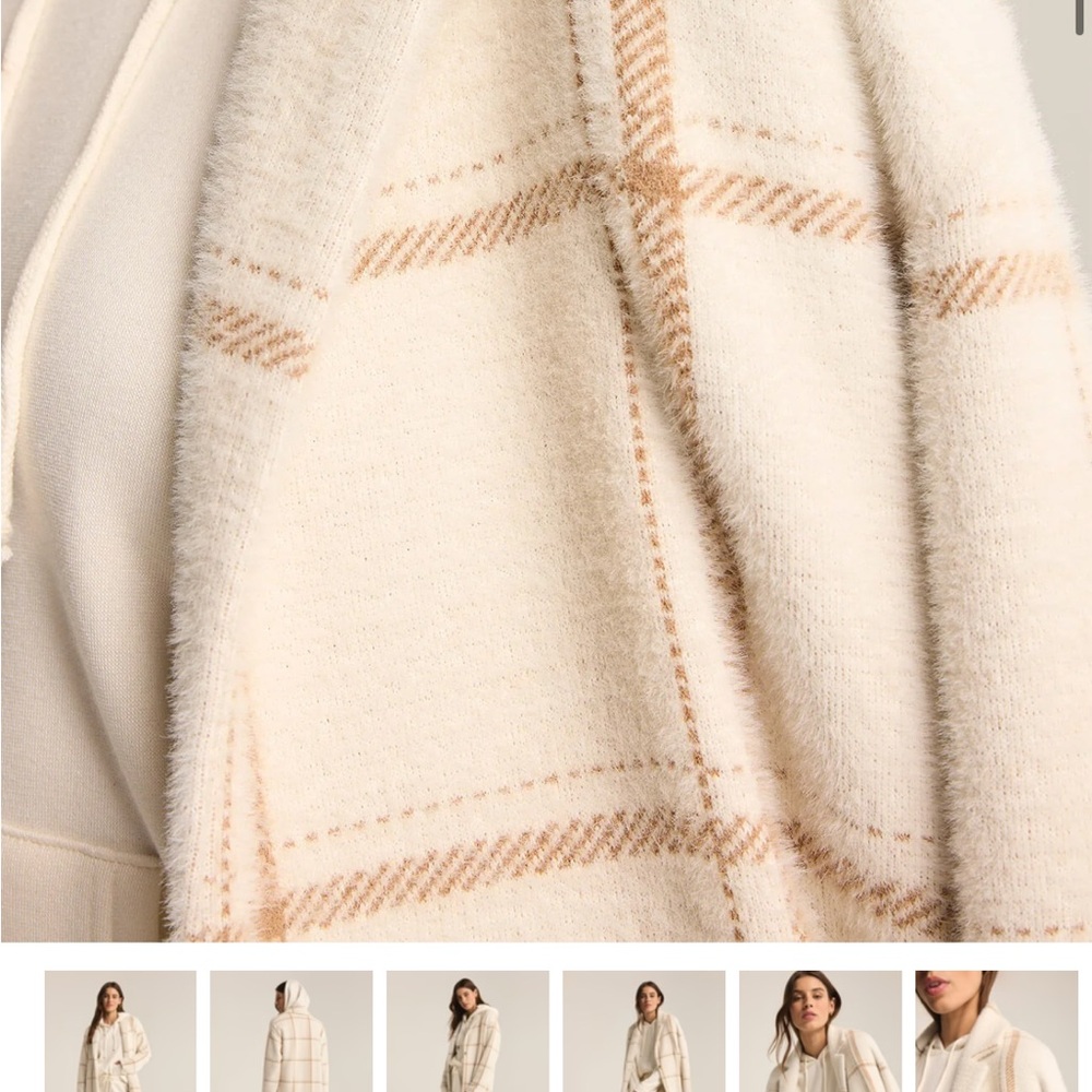 Cozy Plaid Open Front Cardigan